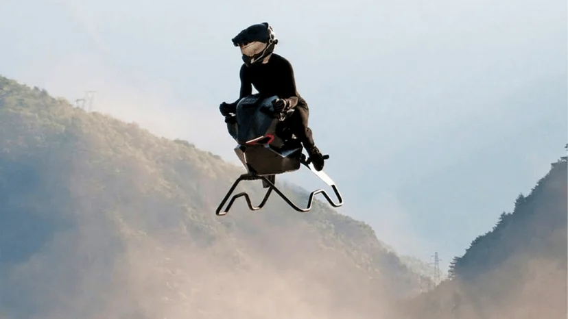 Moto voadora impressiona com Visual de ficção científica.